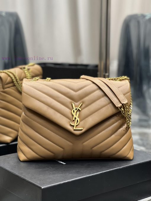 Yves Saint Laurent Bags ▪ 𝑳𝑶𝑼𝑳𝑶𝑼 ▪ New colorCaramel color paired with gold buckle_The latest upgraded version of LO p8r8e6l2