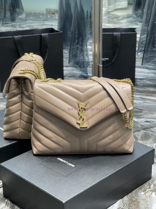 Yves Saint Laurent Bags ▪ 𝑳𝑶𝑼𝑳𝑶𝑼 ▪ New colorNaked pink with gold buckle_The latest upgraded version of LOULOU Mediu r1k8w5lu - Image 2