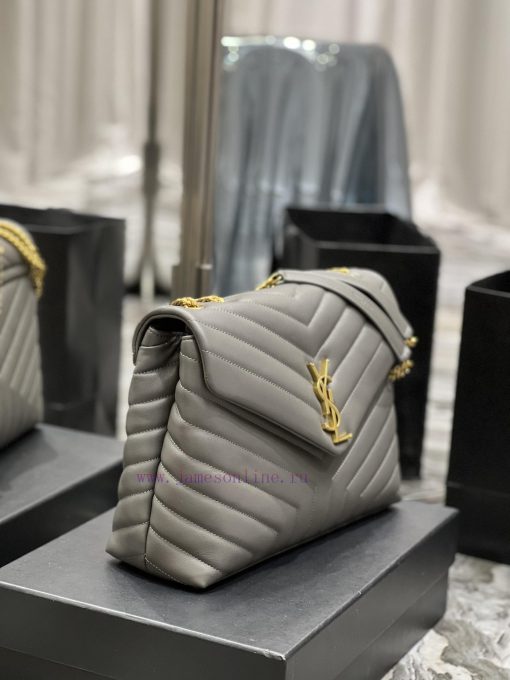 Yves Saint Laurent Bags ▪ 𝑳𝑶𝑼𝑳𝑶𝑼 ▪ New colorGrey with gold buckle_The latest upgraded version of LOULOU Medium is a 1gwlqvbe - Image 6