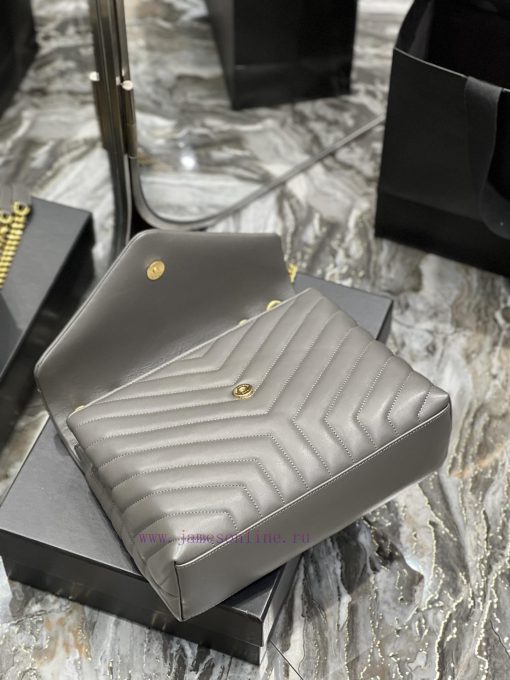 Yves Saint Laurent Bags ▪ 𝑳𝑶𝑼𝑳𝑶𝑼 ▪ New colorGrey with gold buckle_The latest upgraded version of LOULOU Medium is a 1gwlqvbe - Image 9