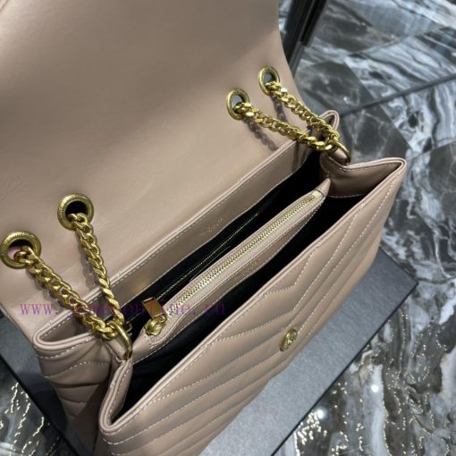 Yves Saint Laurent Bags ▪ 𝑳𝑶𝑼𝑳𝑶𝑼 ▪ New colorNaked pink with gold buckle_The latest upgraded version of LOULOU Mediu r1k8w5lu - Image 10