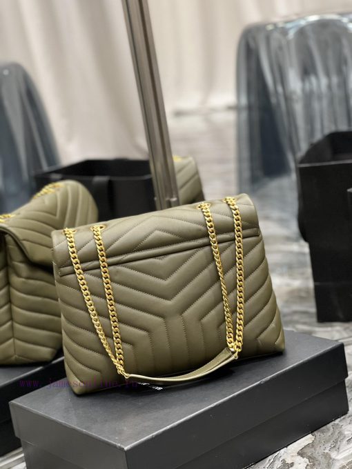 Yves Saint Laurent Bags ▪ 𝑳𝑶𝑼𝑳𝑶𝑼 ▪ New colorGreen with gold buckle_The latest upgraded version of LOULOU Medium is j14a2di2 - Image 7
