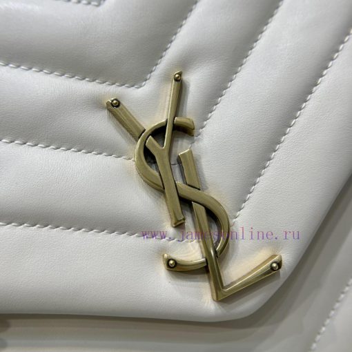 Yves Saint Laurent Bags 𝑵𝑬𝑾 _ New Color▫️ White with gold buckleThe latest upgraded version of LOULOU Medium is a su avxe1xw1 - Image 6
