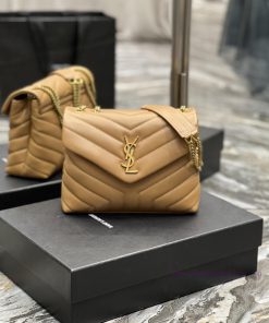 Yves Saint Laurent Bags ▪ 𝑳𝑶𝑼𝑳𝑶𝑼  ▪  New colorCaramel colored gold buckle_The latest upgraded version of LOULOU sma 6gd8x1yv