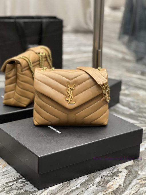 Yves Saint Laurent Bags ▪ 𝑳𝑶𝑼𝑳𝑶𝑼  ▪  New colorCaramel colored gold buckle_The latest upgraded version of LOULOU sma 6gd8x1yv