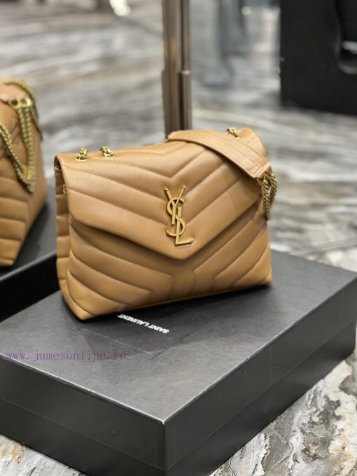 Yves Saint Laurent Bags ▪ 𝑳𝑶𝑼𝑳𝑶𝑼  ▪  New colorCaramel colored gold buckle_The latest upgraded version of LOULOU sma 6gd8x1yv - Image 3