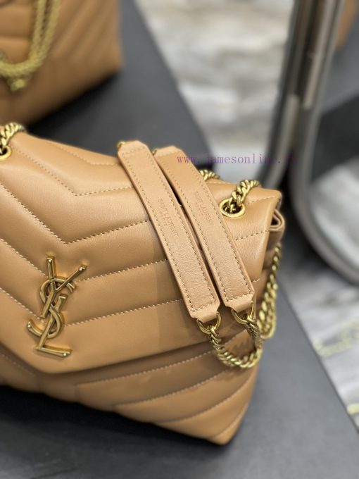 Yves Saint Laurent Bags ▪ 𝑳𝑶𝑼𝑳𝑶𝑼  ▪  New colorCaramel colored gold buckle_The latest upgraded version of LOULOU sma 6gd8x1yv - Image 5