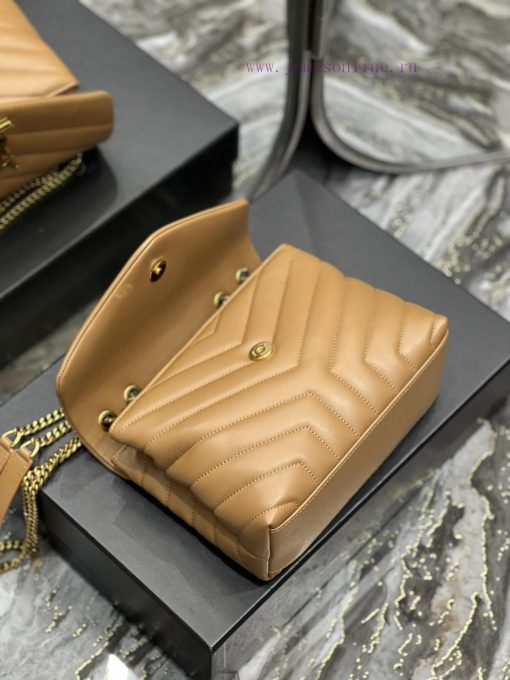 Yves Saint Laurent Bags ▪ 𝑳𝑶𝑼𝑳𝑶𝑼  ▪  New colorCaramel colored gold buckle_The latest upgraded version of LOULOU sma 6gd8x1yv - Image 9