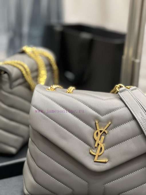 Yves Saint Laurent Bags ▪ 𝑳𝑶𝑼𝑳𝑶𝑼  ▪  New colorGrey gold buckle_The latest upgraded version of LOULOU small, importe 2qk8dqf6 - Image 4