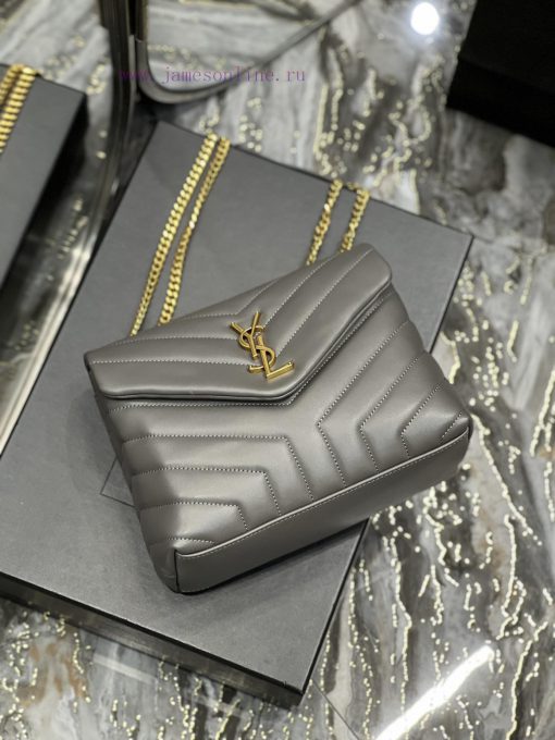 Yves Saint Laurent Bags ▪ 𝑳𝑶𝑼𝑳𝑶𝑼  ▪  New colorGrey gold buckle_The latest upgraded version of LOULOU small, importe 2qk8dqf6 - Image 8