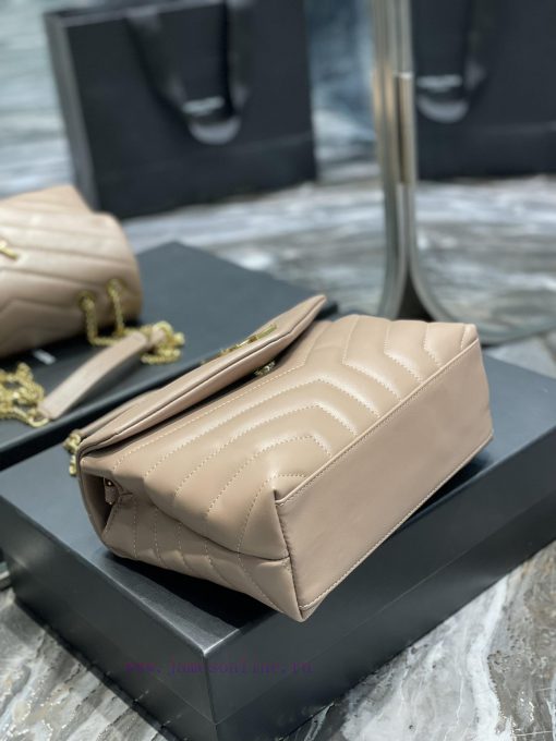 Yves Saint Laurent Bags ▪ 𝑳𝑶𝑼𝑳𝑶𝑼  ▪  New colorNaked Pink Gold Buckle_The latest upgraded version of LOULOU small, i gs178nsx - Image 8