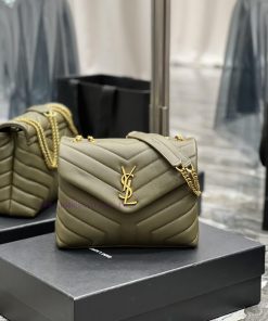 Yves Saint Laurent Bags ▪ 𝑳𝑶𝑼𝑳𝑶𝑼  ▪  New colorGreen gold buckle_The latest upgraded version of LOULOU small, import 1ya6yp6y