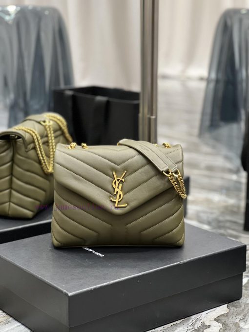 Yves Saint Laurent Bags ▪ 𝑳𝑶𝑼𝑳𝑶𝑼  ▪  New colorGreen gold buckle_The latest upgraded version of LOULOU small, import 1ya6yp6y