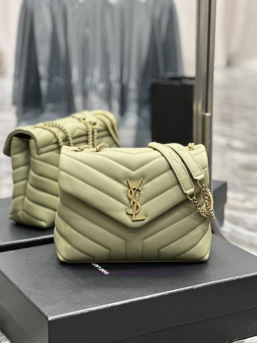 Yves Saint Laurent Bags ▪ 𝑳𝑶𝑼𝑳𝑶𝑼  ▪  New colorAvocado Green Gold Button_The latest upgraded version of LOULOU small 7vs6qa11