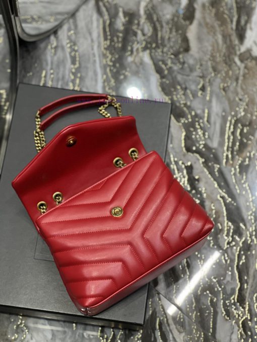 Yves Saint Laurent Bags ▪ 𝑳𝑶𝑼𝑳𝑶𝑼  ▪  New colorRed gold buckle_The latest upgraded version of LOULOU small, imported vrs4sjnd - Image 9