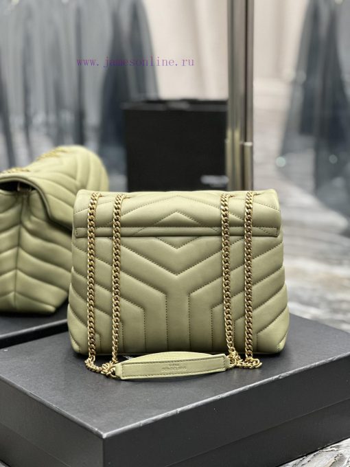 Yves Saint Laurent Bags ▪ 𝑳𝑶𝑼𝑳𝑶𝑼  ▪  New colorAvocado Green Gold Button_The latest upgraded version of LOULOU small 7vs6qa11 - Image 7