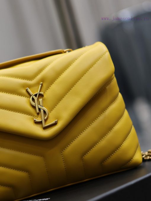 Yves Saint Laurent Bags ▪ 𝑳𝑶𝑼𝑳𝑶𝑼  ▪  New colorYellow gold buckle_The latest upgraded version of LOULOU small, impor of17et7s - Image 6