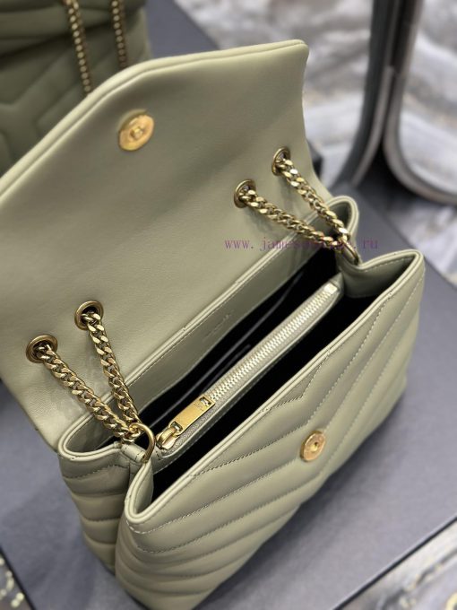 Yves Saint Laurent Bags ▪ 𝑳𝑶𝑼𝑳𝑶𝑼  ▪  New colorAvocado Green Gold Button_The latest upgraded version of LOULOU small 7vs6qa11 - Image 10