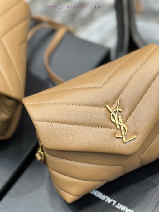 Yves Saint Laurent Bags ▪ 𝑳𝑶𝑼𝑳𝑶𝑼 𝑴𝑰𝑵𝑰 ▪ New colorCaramel colored gold buckle_Imported Italian original calf leather lfgb9bhm - Image 6