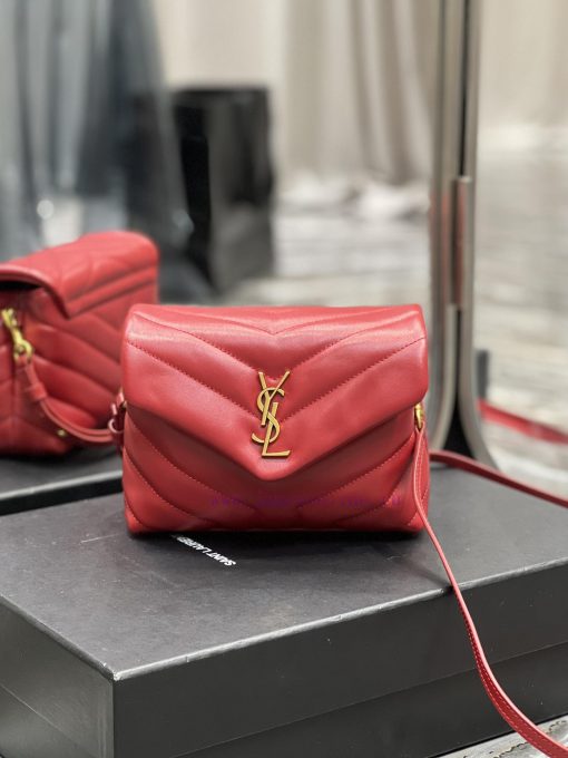 Yves Saint Laurent Bags ▪ 𝑳𝑶𝑼𝑳𝑶𝑼 𝑴𝑰𝑵𝑰 ▪ New colorRed gold buckle_Imported Italian original calf leather, with a com ynvvk3gs - Image 2