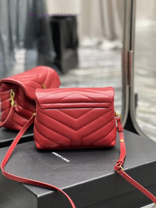 Yves Saint Laurent Bags ▪ 𝑳𝑶𝑼𝑳𝑶𝑼 𝑴𝑰𝑵𝑰 ▪ New colorRed gold buckle_Imported Italian original calf leather, with a com ynvvk3gs - Image 7
