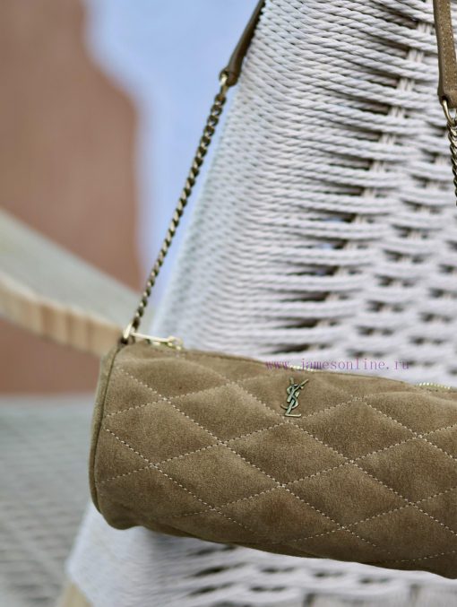 Yves Saint Laurent Bags SADE_ khaki green frosted style🧚 Little fairies must buy this cylindrical bagAlthough the mi jujjvpev - Image 5
