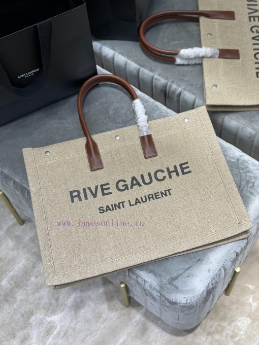 Yves Saint Laurent Bags Rive Gauche Tote Bag, Left Bank Shopping Bag ️, from custom linen fabric to silk screen prin l3zkq63t