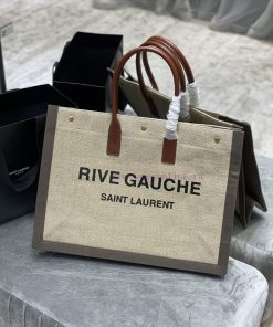 Yves Saint Laurent Bags Rive Gauche Tote Bag, Left Bank Shopping Bag ️, from custom linen fabric to silk screen prin isdmzd0l
