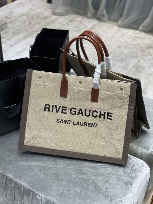 Yves Saint Laurent Bags Rive Gauche Tote Bag, Left Bank Shopping Bag ️, from custom linen fabric to silk screen prin isdmzd0l