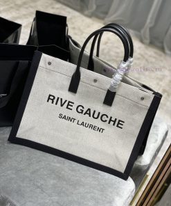 Yves Saint Laurent Bags Rive Gauche Tote Bag, Left Bank Shopping Bag ️, from custom linen fabric to silk screen prin 5tf396vl