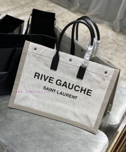 Yves Saint Laurent Bags Rive Gauche Tote Bag, Left Bank Shopping Bag ️, from custom linen fabric to silk screen prin de9588kc