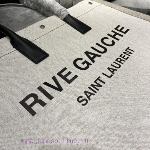 Yves Saint Laurent Bags Rive Gauche Tote Bag, Left Bank Shopping Bag ️, from custom linen fabric to silk screen prin de9588kc - Image 7