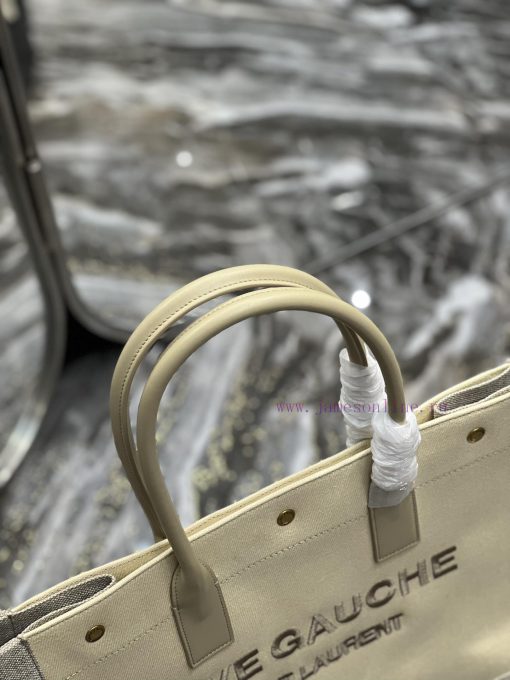 Yves Saint Laurent Bags Rive Gauche Tote Bag, Left Bank Shopping Bag ️, from custom linen fabric to embroidery craft kgon37ev - Image 6