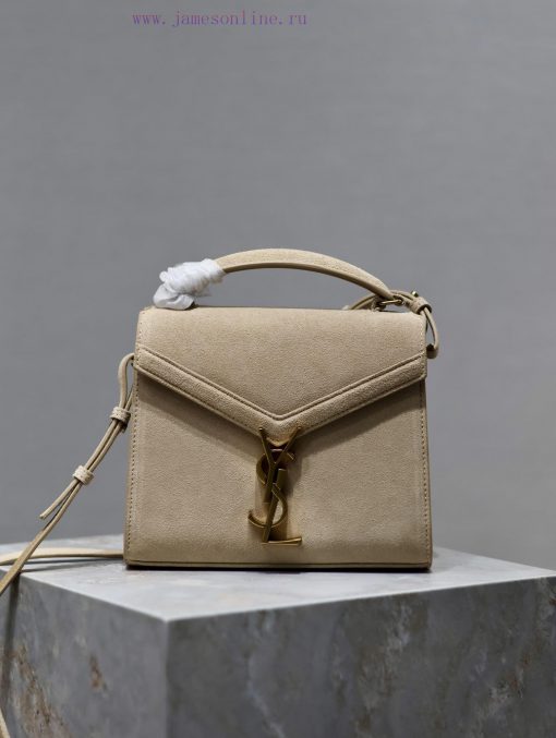 Yves Saint Laurent Bags CASSANDRA mini_Suede paired with top layer cowhide briefcase, the combination of different m tfj0rtu7