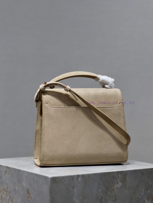 Yves Saint Laurent Bags CASSANDRA mini_Suede paired with top layer cowhide briefcase, the combination of different m tfj0rtu7 - Image 8