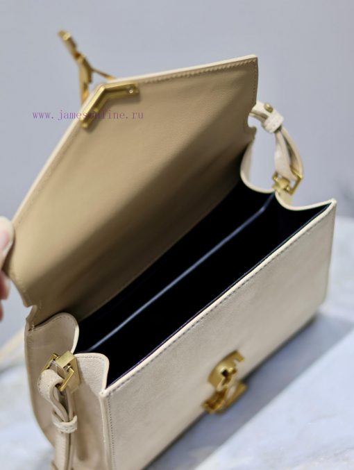 Yves Saint Laurent Bags CASSANDRA mini_Suede paired with top layer cowhide briefcase, the combination of different m tfj0rtu7 - Image 10