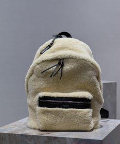 Yves Saint Laurent Bags Backpack arrived _ Small lamb woolThe feeling of autumn and winter is here~The fur and fur a 0w7ktesl