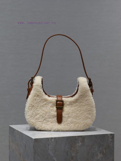 Yves Saint Laurent Bags Winter limited edition lamb wool with leatherHobo bag armpit crossbody bag for la ️Featuring k6zrvqut