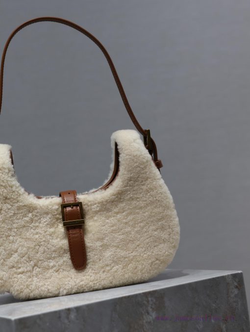 Yves Saint Laurent Bags Winter limited edition lamb wool with leatherHobo bag armpit crossbody bag for la ️Featuring k6zrvqut - Image 4