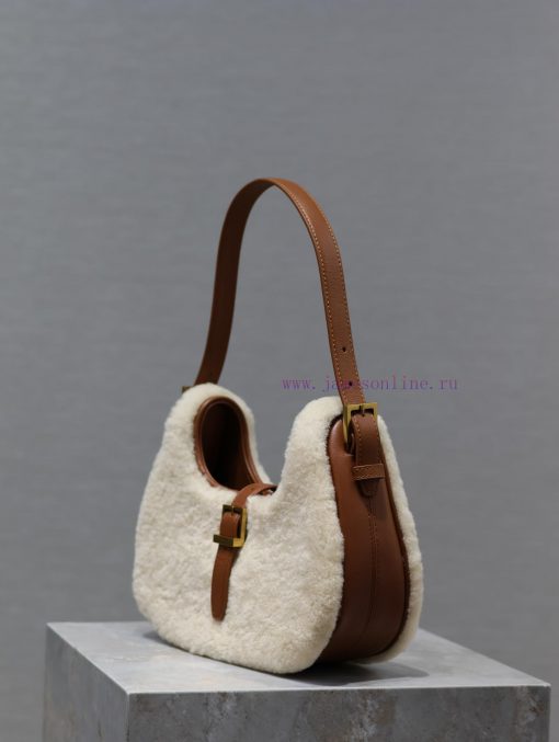 Yves Saint Laurent Bags Winter limited edition lamb wool with leatherHobo bag armpit crossbody bag for la ️Featuring k6zrvqut - Image 5