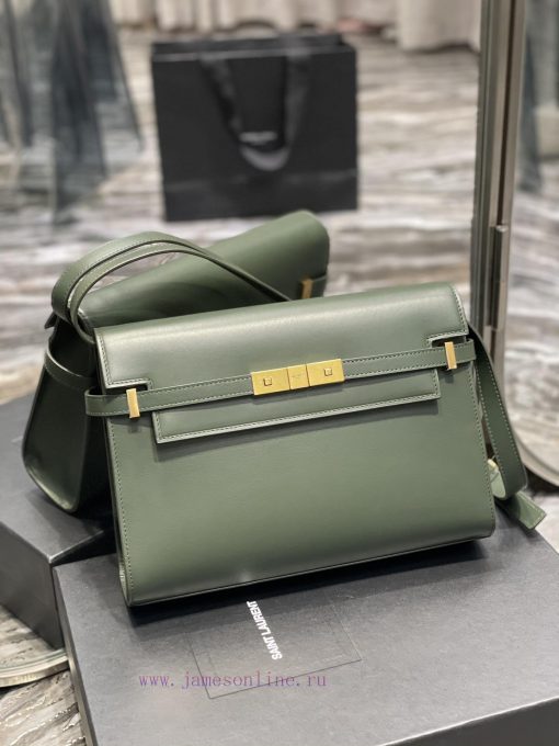 Yves Saint Laurent Bags 𝑴𝒂𝒏𝒉𝒂𝒕𝒕𝒂𝒏 The latest revision of the Manhattan baguette bag features a full leather lining, v7l0nj5t - Image 2