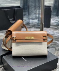 Yves Saint Laurent Bags 𝑴𝒂𝒏𝒉𝒂𝒕𝒕𝒂𝒏 The latest revision of the Manhattan baguette bag features full leather lining, e tzvu3hbf