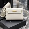 Yves Saint Laurent Bags 𝑴𝒂𝒏𝒉𝒂𝒕𝒕𝒖𝒏 Milk white_The latest revision of the Manhattan baguette bag features a full leath g3ejmarw