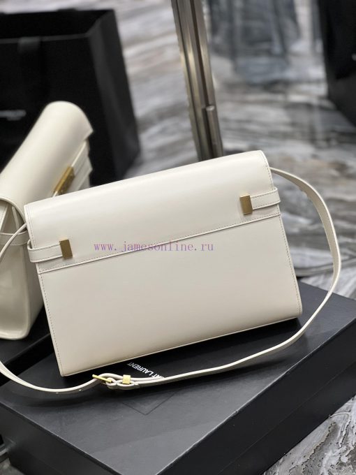 Yves Saint Laurent Bags 𝑴𝒂𝒏𝒉𝒂𝒕𝒕𝒖𝒏 Milk white_The latest revision of the Manhattan baguette bag features a full leath g3ejmarw - Image 7