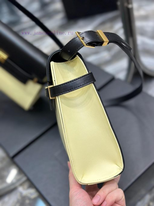 Yves Saint Laurent Bags Black patchwork beige gold buckle_Manhattan_ Flip Manhattan baguette bag, replacing the clas 8hkoxh8s - Image 5