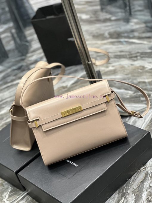 Yves Saint Laurent Bags Bean sand color_Manhattan_ Flip Manhattan baguette bag, replacing the classic logo with a lo l1hdztle - Image 3
