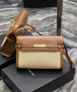 Yves Saint Laurent Bags Turquoise with woven pattern_Manhattan_ Flip Manhattan baguette bag, replacing the classic l 09nui96b