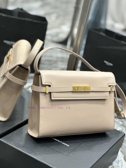 Yves Saint Laurent Bags Bean sand color_Manhattan_ Flip Manhattan baguette bag, replacing the classic logo with a lo l1hdztle - Image 4