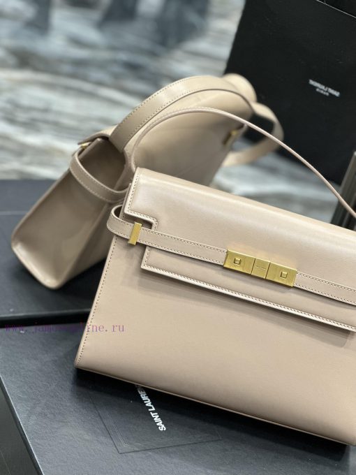 Yves Saint Laurent Bags Bean sand color_Manhattan_ Flip Manhattan baguette bag, replacing the classic logo with a lo l1hdztle - Image 5