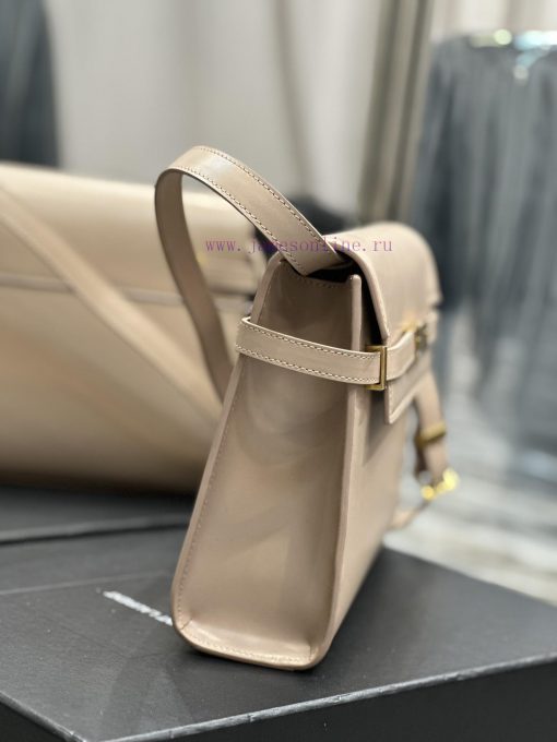Yves Saint Laurent Bags Bean sand color_Manhattan_ Flip Manhattan baguette bag, replacing the classic logo with a lo l1hdztle - Image 6